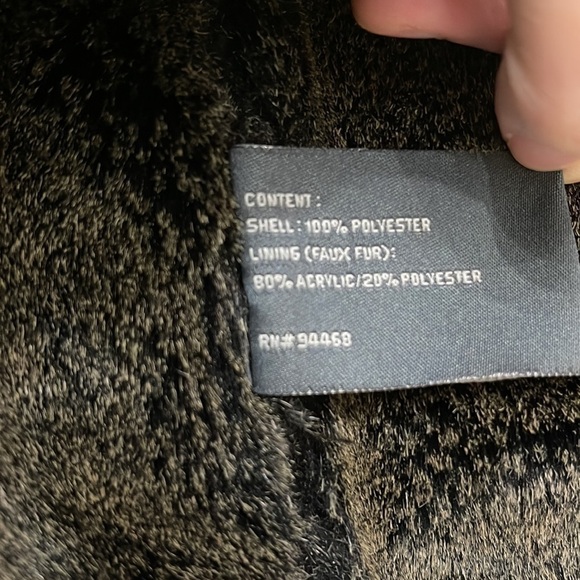 PERRY ELLIS PORTFOLIO faux brown shearling coat size 3x - Picture 8 of 8
